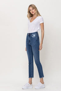 STRETCH HIGH RISE SLIM STRAIGHT ANKLE