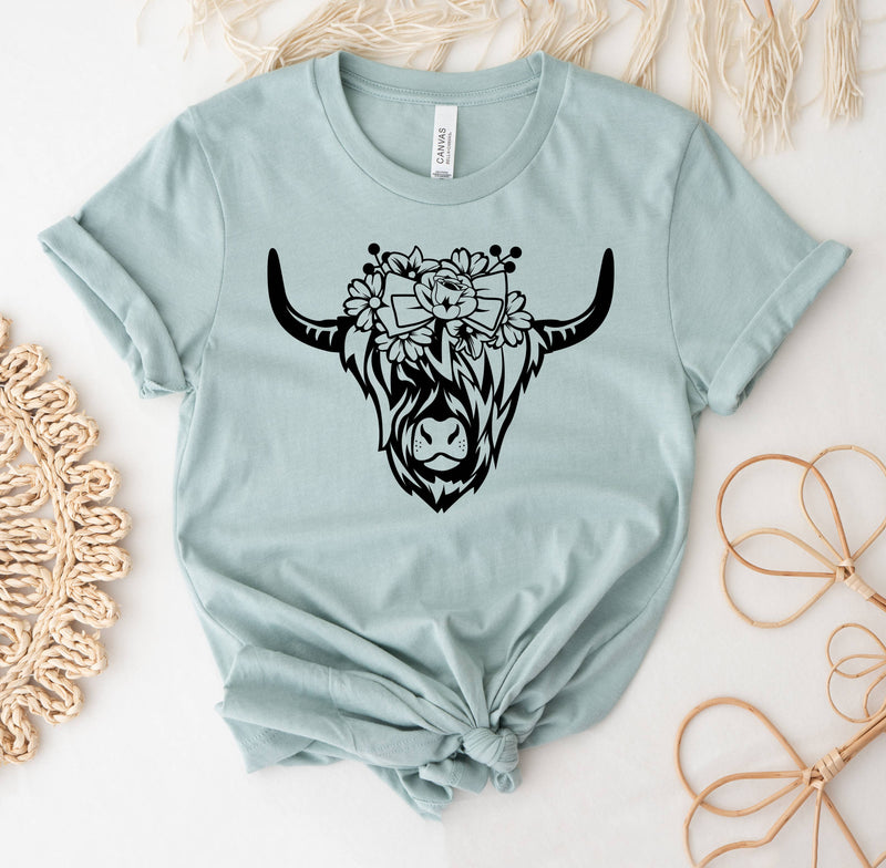 Floral Heifer T-shirt