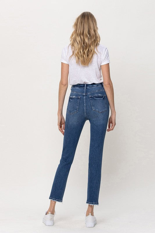 STRETCH HIGH RISE SLIM STRAIGHT ANKLE