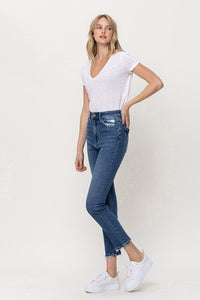 STRETCH HIGH RISE SLIM STRAIGHT ANKLE